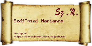 Szántai Marianna névjegykártya