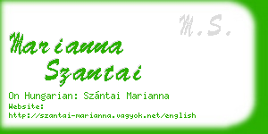 marianna szantai business card